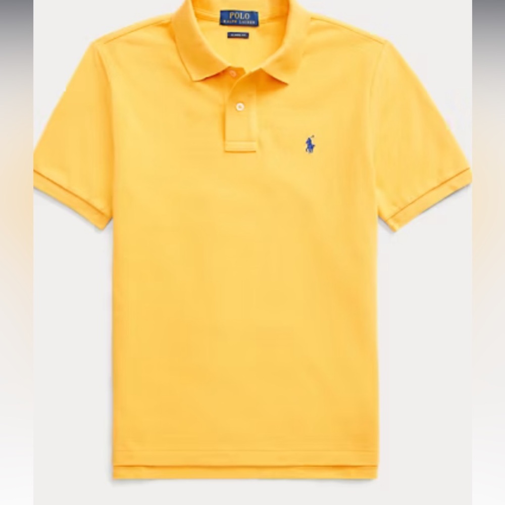 Men’s XL gold bugle polo